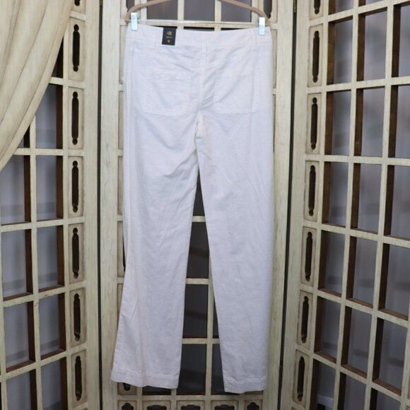 Outback Red White Linen Drew Fit Pants Size 6 - Picture 2 of 10